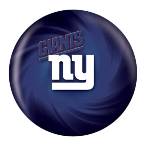 OTB NFL New York Giants Helmet Swirl Bowling Ball front view
