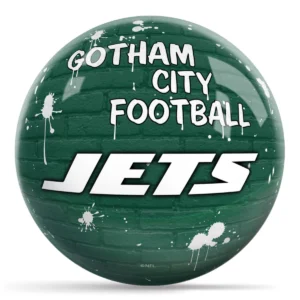 OTB NFL New York Jets Graffiti Wall Bowling Ball back view