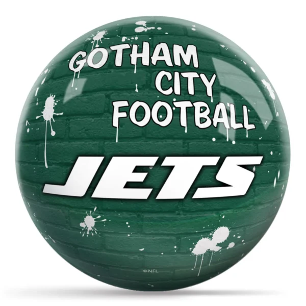 OTB NFL New York Jets Graffiti Wall Bowling Ball back view