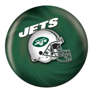 OTB NFL New York Jets Helmet Swirl Bowling Ball back view