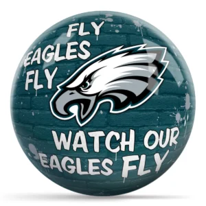 OTB NFL Philadelphia Eagles Graffiti Wall Bowling Ball front view