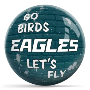 OTB NFL Philadelphia Eagles Graffiti Wall Bowling Ball back view