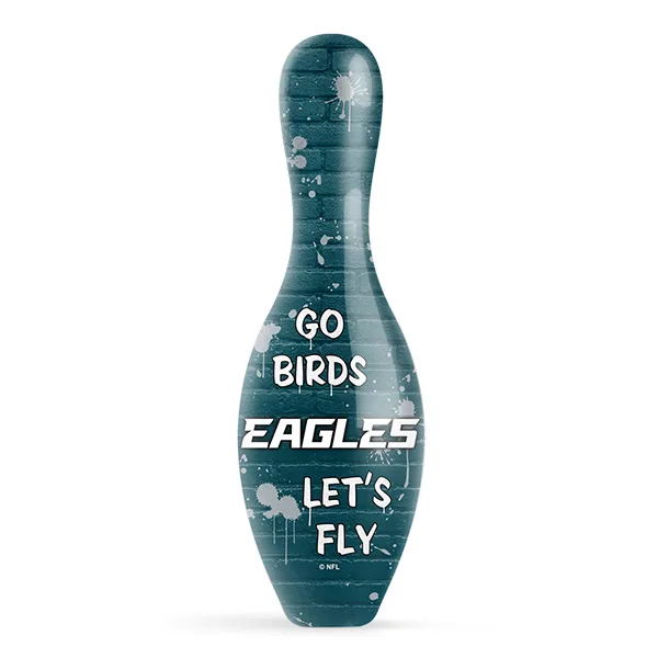 OTB NFL Philadelphia Eagles Graffiti Wall Bowling Pin back view