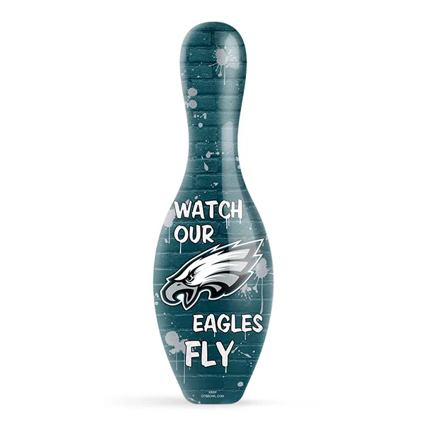 OTB NFL Philadelphia Eagles Graffiti Wall Bowling Pin front view
