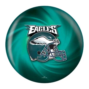 OTB NFL Philadelphia Eagles Helmet Swirl Bowling Ball back view
