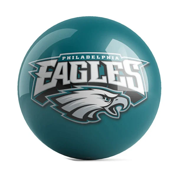 OTB NFL Philadelphia Eagles Team Logo Bowling Ball back view