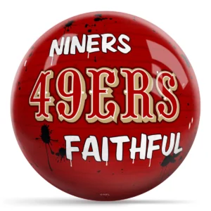 OTB NFL San Francisco 49ers Graffiti Wall Bowling Ball back view