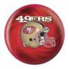 OTB NFL San Francisco 49ers Helmet Swirl Bowling Ball back view