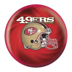 OTB NFL San Francisco 49ers Helmet Swirl Bowling Ball back view