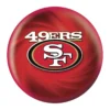 OTB NFL San Francisco 49ers Helmet Swirl Bowling Ball front view