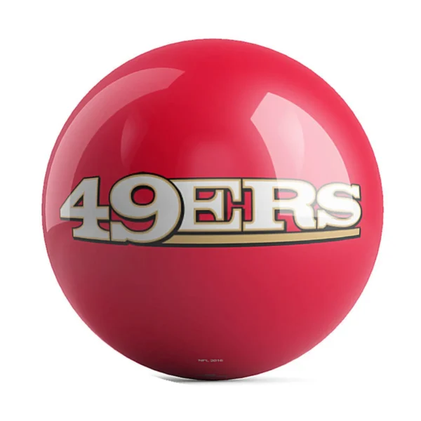 OTB NFL San Francisco 49ers Team Logo Bowling Ball back view
