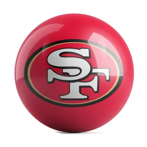 OTB NFL San Francisco 49ers Team Logo Bowling Ball front view
