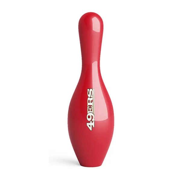OTB NFL San Francisco 49ers Team Logo Bowling Pin back view
