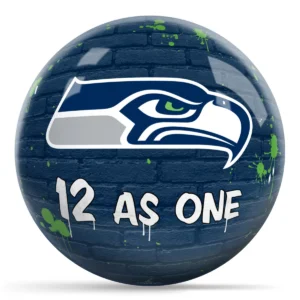 OTB NFL Seattle Seahawks Graffiti Wall Bowling Ball front view