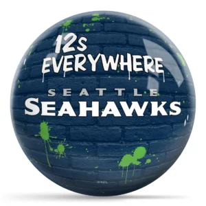 OTB NFL Seattle Seahawks Graffiti Wall Bowling Ball back view