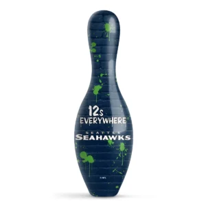 OTB NFL Seattle Seahawks Graffiti Wall Bowling Pin back view