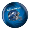 OTB NFL Seattle Seahawks Helmet Swirl Bowling Ball back view