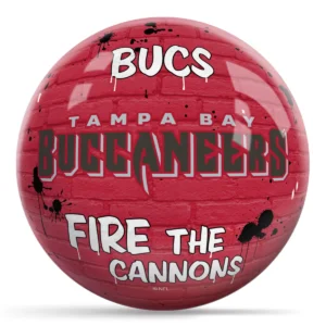 OTB NFL Tampa Bay Buccaneers Graffiti Wall Bowling Ball back view