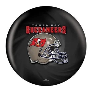 OTB NFL Tampa Bay Buccaneers Helmet Swirl Bowling Ball back view