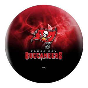 OTB NFL Tampa Bay Buccaneers On Fire Bowling Ball back view