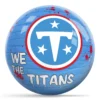 OTB NFL Tennessee Titans Graffiti Wall Bowling Ball front view