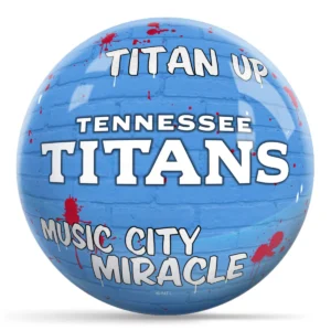 OTB NFL Tennessee Titans Graffiti Wall Bowling Ball back view