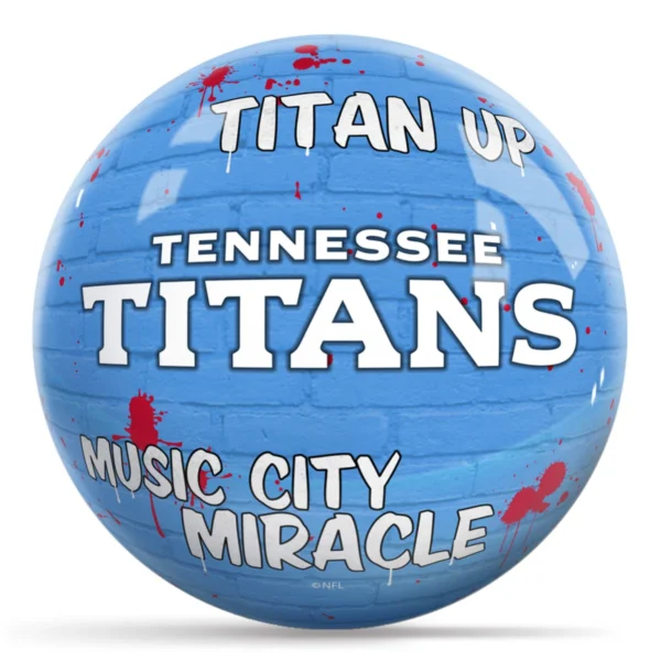 OTB NFL Tennessee Titans Graffiti Wall Bowling Ball back view