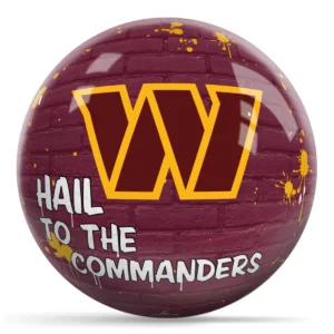 OTB NFL Washington Commanders Graffiti Wall Bowling Ball front view
