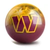 OTB NFL Washington Commanders On Fire Bowling Ball back view