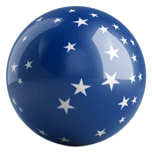 God Bless the USA v2 bowling ball back