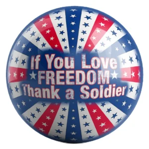 Thank A Soldier bowling ball front
