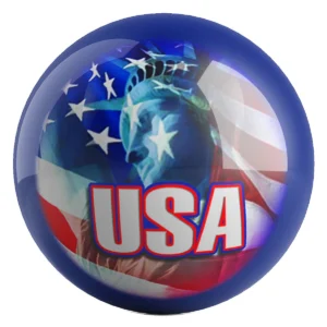 American Eagle bowling ball back