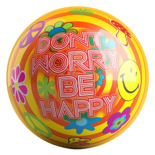 Don't Worry Be Happy bowling ball front