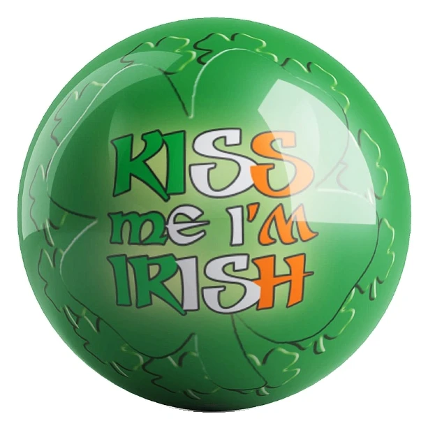 Kiss Me I'm Irish bowling ball front
