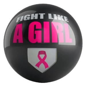 Don't Let Cancer Steal Second base bowling ball front