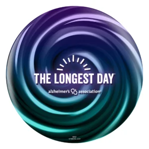 Alzheimer's Association The Longest Day bowling ball front