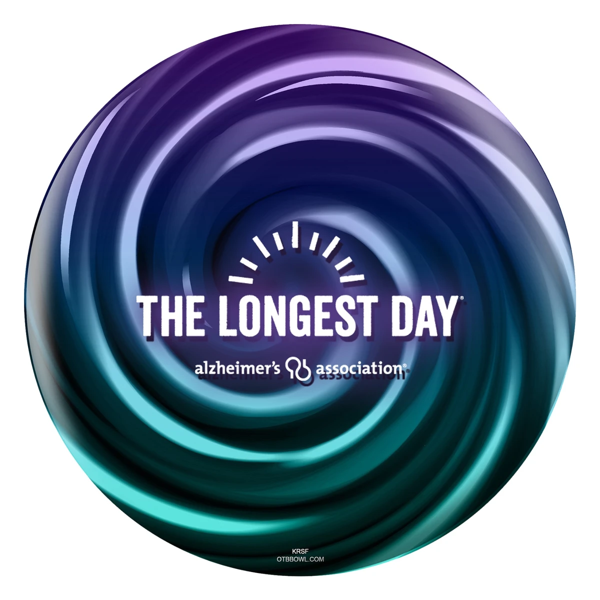 Alzheimer's Association The Longest Day bowling ball front
