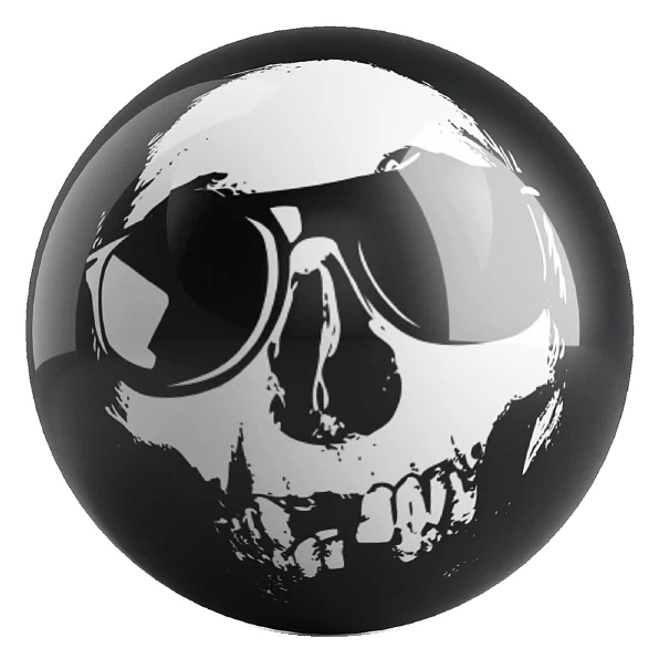 Cool Skull bowling ball front