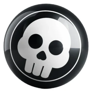 Comic Skull bowling ball front