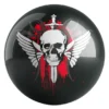 Winged Skull bowling ball front
