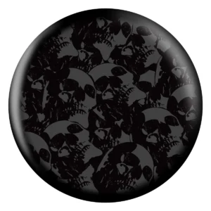 Skull Iron Cross bowling ball back