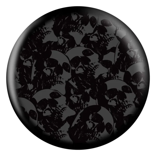 Skull Iron Cross bowling ball back