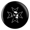 Skull Iron Cross bowling ball front