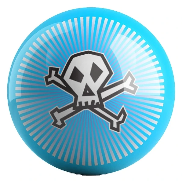 Baby Blue Punk bowling ball front
