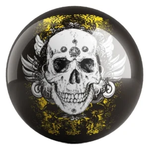 Grunge Skull bowling ball front