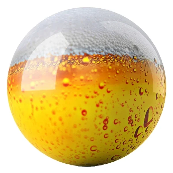Beer bowling ball back
