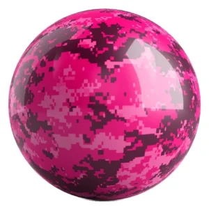 Pink Camouflage bowling ball front