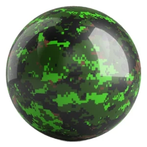 Green Camouflage bowling ball front