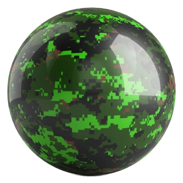 Green Camouflage bowling ball front
