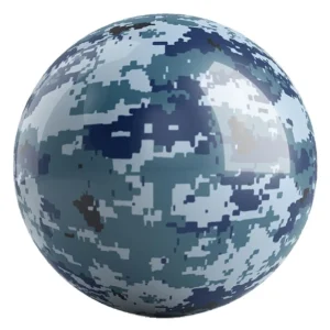 Blue-Grey Camouflage bowling ball front